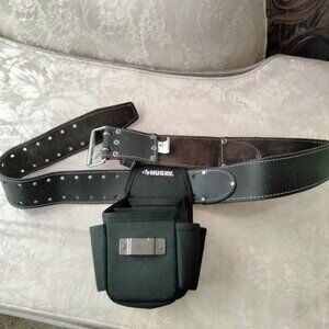 Husky Leather Tool Belt & Utility Pouch (Retail Price $65)
